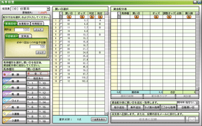 馬券投票画面