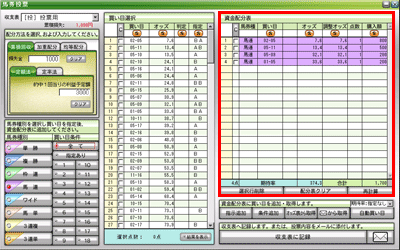資金配分表