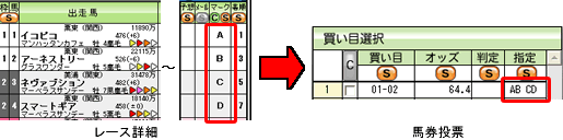 枠連 指定表示