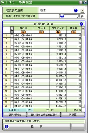 WIN5 馬券投票